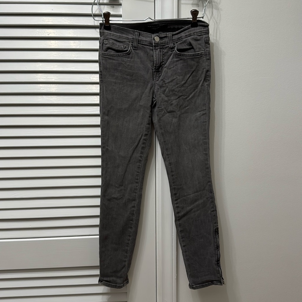 J Brand Gray Skinny Jeans Kingdom Sz 25 Cut 13656  92 Cotton